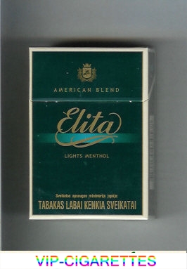 Elita American Blend Lights Menthol cigarettes hard box