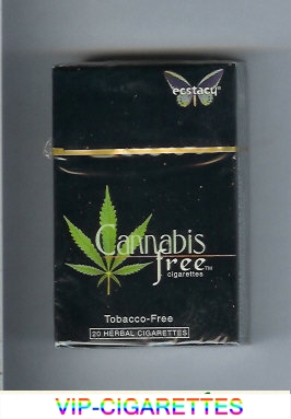 Ecstacy Cannabis Free black 20 herbal cigarettes hard box