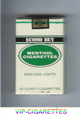 Econo Buy King Size Lights Menthol cigarettes soft box