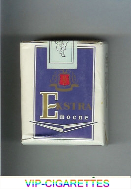 Ekstra Mocne blue and white cigarettes soft box