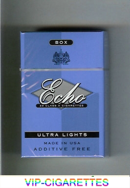 Echo Ultra Lights cigarettes hard box