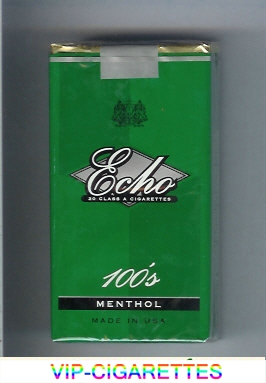 Echo 100s Menthol cigarettes soft box