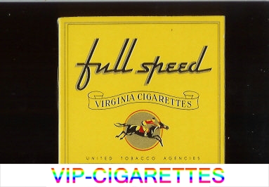 Full Speed Virginia Cigarettes wide flat hard box