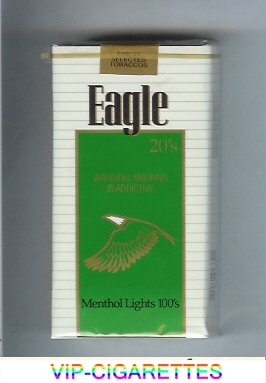 Eagle 20s Menthol Lights 100s cigarettes soft box