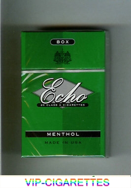 Echo Menthol cigarettes hard box