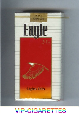 Eagle 20s Lights 100s cigarettes soft box