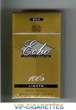 Echo 100s Lights cigarettes hard box