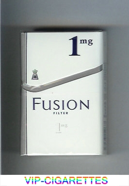 Fusion Filter 1 mg white and silver cigarettes hard box