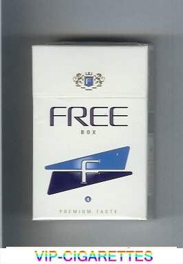 Free F '4' Premium Taste white and black and blue Cigarettes hard box