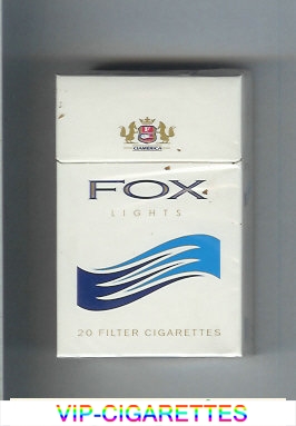 Fox Clamerica Lights white and blue cigarettes hard box