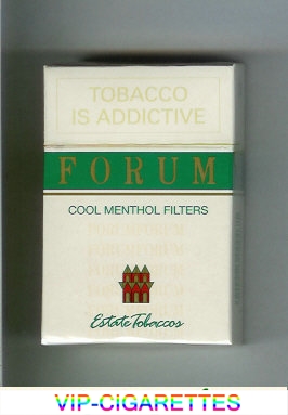 Forum Cool Menthol Filters Estate Tobaccos cigarettes hard box