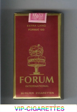 Forum Extra Long Format 100 International cigarettes hard box