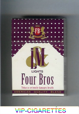 Four Bros L and M Lights cigarettes hard box