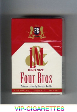 Four Bros L and M King Size cigarettes hard box