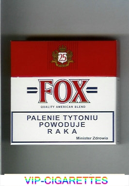 Fox 25s Quality American Blend cigarettes hard box