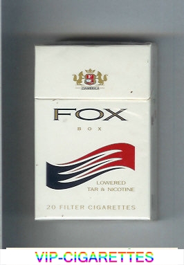 Fox Clamerica box white and blue and red cigarettes hard box