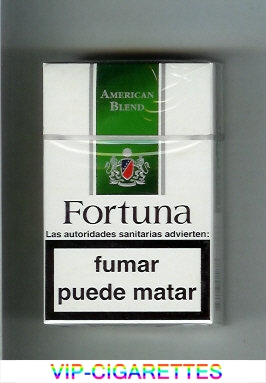 Fortuna American Blend white and green cigarettes hard box