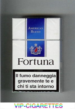 Fortuna American Blend white and blue cigarettes hard box