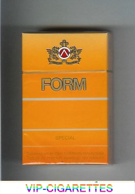 Form Special yellow cigarettes hard box
