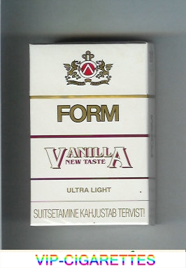 Form Vanilla New Taste Ultra Light white cigarettes hard box