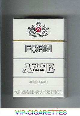 Form Active Filter Ultra Light white cigarettes hard box