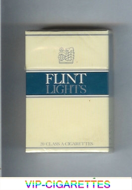 Flint Lights cigarettes hard box