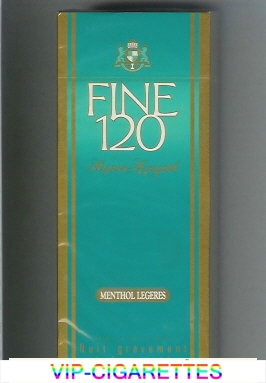 Fine 120s Super Lenght Menthol Legeres cigarettes hard box