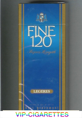 Fine 120s Super Lenght Legeres cigarettes hard box