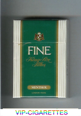 Fine Menthol cigarettes hard box