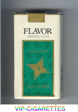 Flavor Menthol 100s Deluxe Lights cigarettes soft box