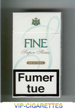 Fine 100s Super Slims Menthol cigarettes hard box
