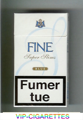 Fine 100s Super Slims Blue cigarettes hard box