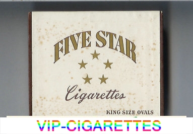 Five Star cigarettes wide flat hard box