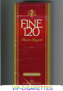 Fine 120s Super Lenght Virginia Blend cigarettes hard box