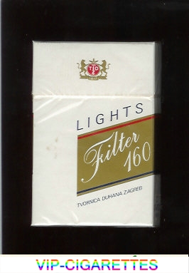 Filter 160 Lights white and gold cigarettes hard box