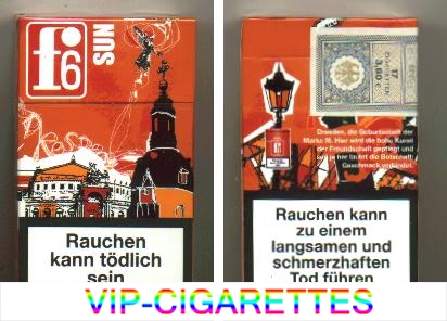 F6 Dresden Sun Cigarettes hard box