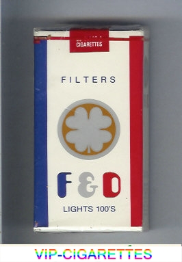 F&D F and D Filters Lights 100s cigarettes soft box