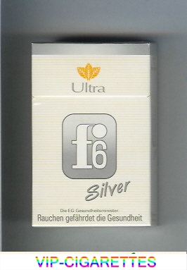 F6 Silver Ultra Cigarettes hard box