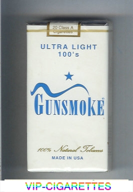 Gunsmoke Ultra Light 100s cigarettes soft box