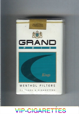 Grand Prix Kings Menthol Filters cigarettes soft box