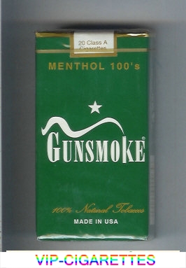 Gunsmoke Menthol 100s cigarettes soft box