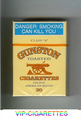 Gunston Toasted Cigarettes Filter American Blend yellow hard box