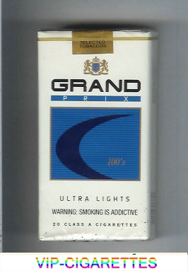 Grand Prix 100s Ultra Lights cigarettes soft box