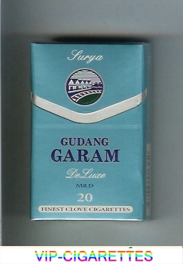 Gudang Garam Surya De Luxe Mild green cigarettes hard box