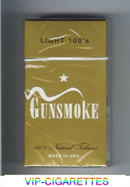 Gunsmoke Light 100s cigarettes hard box