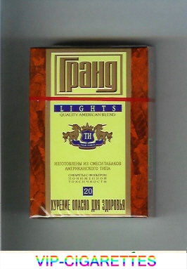 Grand Lights Quality American Blend cigarettes hard box