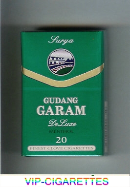 Gudang Garam Surya De Luxe Menthol cigarettes hard box