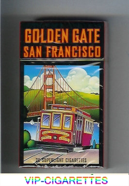 Golden Gate San Francisco 100s 20 superlight cigarettes hard box