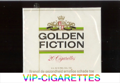 Golden Fiction 20 Cigarettes wide flat hard box