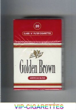 Golden Brown American Blend red and white cigarettes hard box